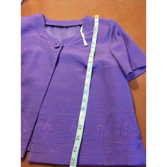 Vintage Purple Blazer & Dress Sunshine Starshine Career Work Women's Size 10 - Picture 5 of 14